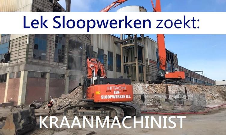 Lek Sloopwerken - Vacature Kraanmachinist